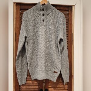 Buffalo David Bitton Gray Knit Men's Sweater Size L